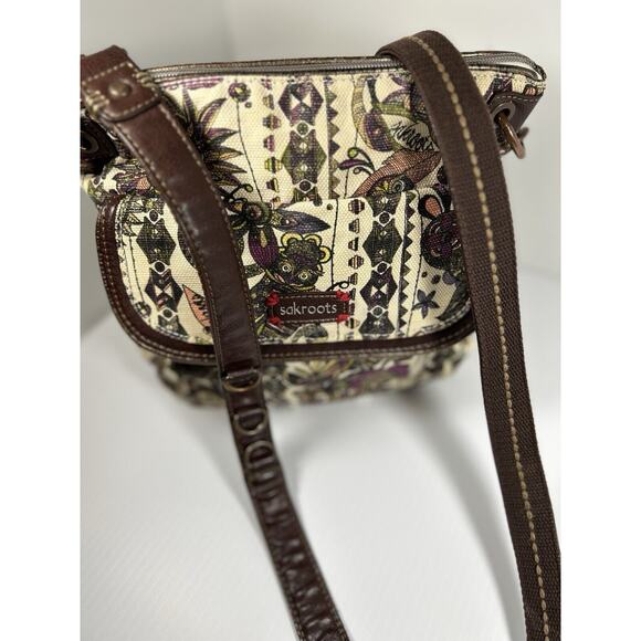 Sakroots by The Sak Crossbody Purse Bag Spirit Desert Owl Peace Canvas Jute - Picture 16 of 16